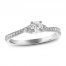 Diamond Engagement Ring 1/2 ct tw Round-Cut 14K White Gold