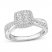 Diamond Engagement Ring 1/2 ct tw Round-cut 10K White Gold