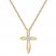 Diamond Cross Necklace 10K Yellow Gold