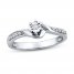 Diamond Promise Ring 1/15 ct tw Round-cut Sterling Silver