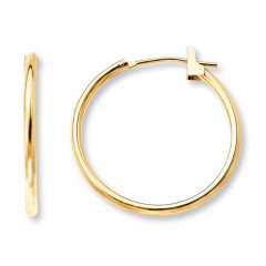 Hoop Earrings 14K Yellow Gold 21mm