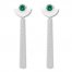 Lab-Created Emerald Tassel Earrings Sterling Silver