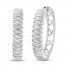 Diamond Hoop Earrings 1/4 ct tw Sterling Silver