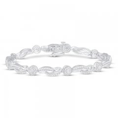 Diamond Fashion Bracelet 1 ct tw 10K White Gold 7"