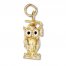 Graduation Owl Charm 14K Yellow Gold