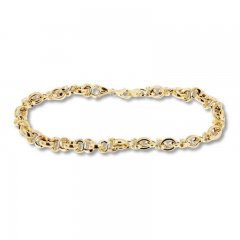 Link Chain Bracelet 10K Yellow Gold 7.75 Length