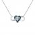 Heart Infinity Necklace 1/10 ct tw Diamonds Sterling Silver