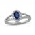 Blue Sapphire & Diamond Ring 1/6 ct tw 10K White Gold