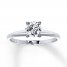 Certified Diamond Ring 3/4 carat Round-Cut 14K White Gold