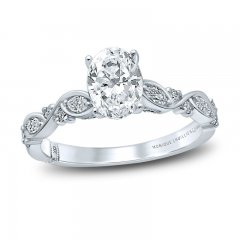 Monique Lhuillier Bliss Diamond Engagement Ring 1-1/4 ct tw Oval, Marquise & Round-cut 18K White Gold