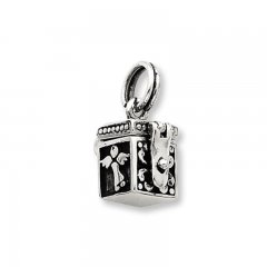 Angel Prayer Box Charm Sterling Silver