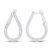 Diamond In-and-Out Hoop Earrings 1/4 ct tw Round-cut Sterling Silver