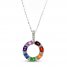 Le Vian Multi-Gemstone Necklace 1/4 ct tw Diamonds 14K Vanilla Gold 18"