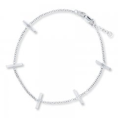 Bar Bracelet 14K White Gold