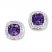 Amethyst Earrings Diamond Accents Sterling Silver