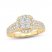 Diamond Engagement Ring 1 ct tw Princess/Round-Cut 14K Yellow Gold