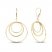 Layered Three-Circle Drop Earrings 10K Yellow Gold