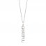 Hallmark Diamonds Grateful Necklace 1/6 ct tw Sterling Silver/10K Rose Gold 18"