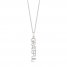 Hallmark Diamonds Grateful Necklace 1/6 ct tw Sterling Silver/10K Rose Gold 18"