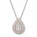 Diamond Teardrop Necklace 1 ct tw Round-cut 10K Two-Tone Gold