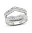 Diamond Enhancer Band 3/4 ct tw Round/Baguette 14K White Gold