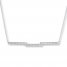 Diamond Bar Necklace 1/3 Carat tw 10K White Gold