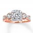 Diamond Engagement Ring 1 ct tw Round-cut 14K Rose Gold