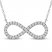 Diamond Infinity Necklace 1/6 ct tw Round-cut 10K White Gold 18"