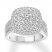 Diamond Engagement Ring 1-1/2 ct tw Round-cut 10K White Gold