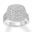 Diamond Engagement Ring 1-1/2 ct tw Round-cut 10K White Gold