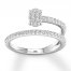 Diamond Wrap Ring 1/3 ct tw Round-cut 10K White Gold