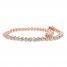 Diamond Bracelet 1 ct tw Round-cut 10K Rose Gold 7"