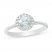 Aquamarine Ring 1/15 ct tw Diamonds Sterling Silver