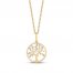 Hallmark Diamonds Tree of Life Necklace 1/20 ct tw 10K Yellow Gold 18"