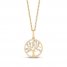 Hallmark Diamonds Tree of Life Necklace 1/20 ct tw 10K Yellow Gold 18"