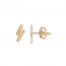 Young Teen Lightning Bolt Earrings 14K Yellow Gold