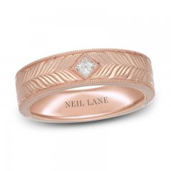 Neil Lane Men's Diamond Anniversary Band 1/6 ct tw Princess-Cut 14K Rose Gold