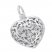 Filigree Heart Charm Sterling Silver