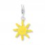 Sun Charm Yellow Enamel Sterling Silver