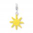 Sun Charm Yellow Enamel Sterling Silver