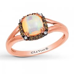 Le Vian Opal Ring 1/10 ct tw Diamonds 14K Strawberry Gold