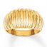 Ribbed Dome Ring 14K Yellow Gold