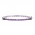 Amethyst Bangle Bracelet Sterling Silver 7.25"