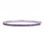 Amethyst Bangle Bracelet Sterling Silver 7.25"