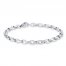 Men's Rolo Link Bracelet Stainless Steel 8" Length