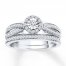 Diamond Bridal Set 1/4 ct tw Round-cut 10K White Gold