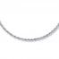 Rope Necklace 14K White Gold 18" Length