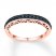 Black Diamond Ring 1/4 ct tw Round-cut 10K Rose Gold