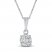 Diamond Necklace 1/8 ct tw Round-cut 10K White Gold