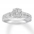 Diamond Engagement Ring 5/8 ct tw Round-cut 14K White Gold